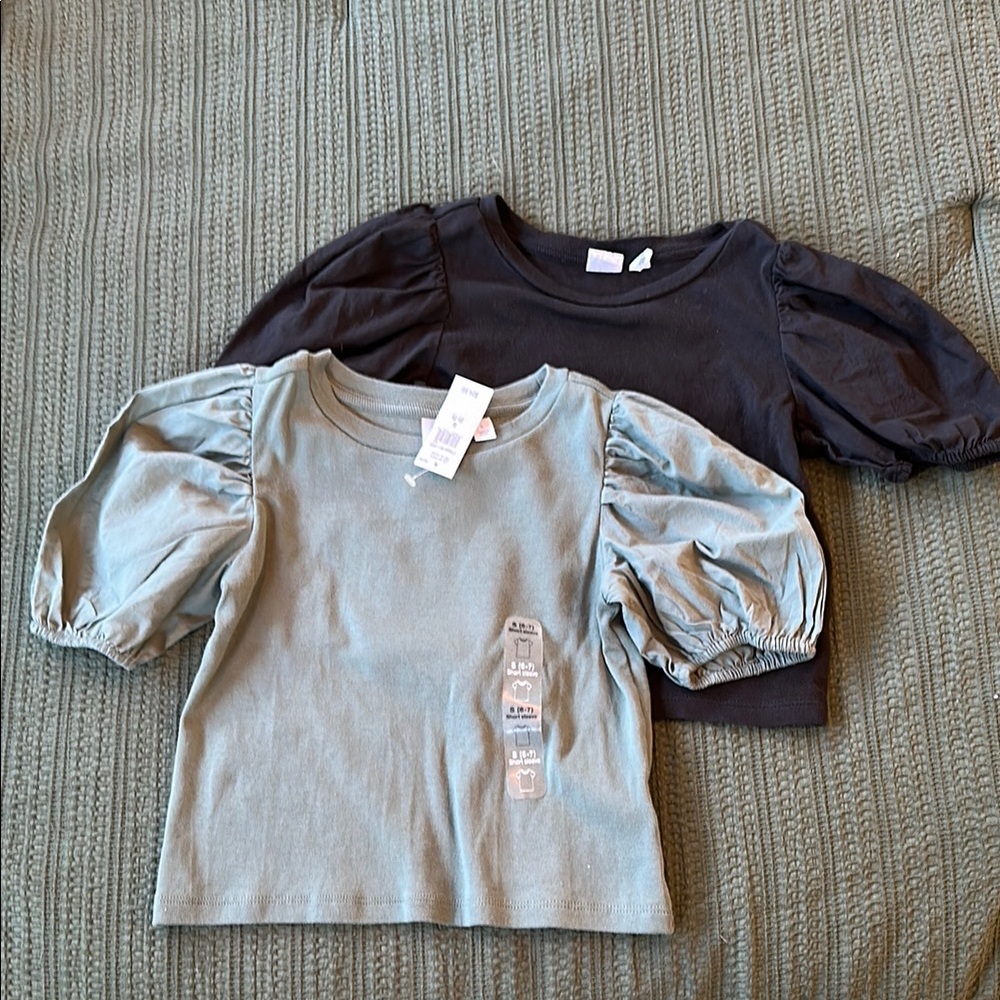 Pair of Gap Kids Puff Sleeve Tops, S